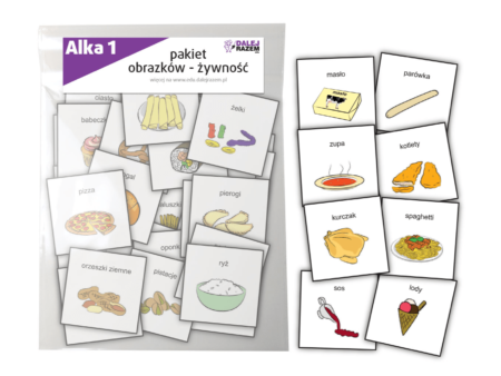 Obrazki do komunikacji podczas posiłków, żywność „Alka 1”