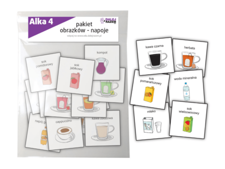 Obrazki do komunikacji podczas posiłków, napoje „Alka 4”